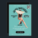 40:e födelsedagseftermålet, Klubb Stil Flyers B Inbjudningar<br><div class="desc">Bash Party Flyers for event,  pub,  klubb,  företagsevenemang.</div>