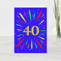 40:e födelsedagsexplosionskort