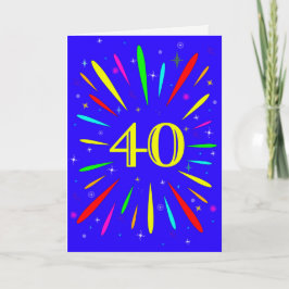 40:e födelsedagsexplosionskort kort