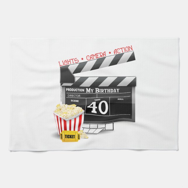 40:e Födelsedagsfesten för födelsedagsfilm Kökshandduk (Horisontell)