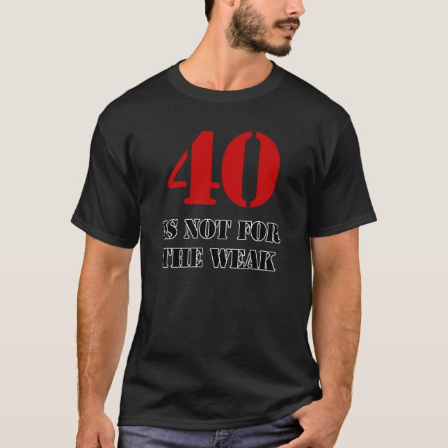 40:e födelsedagsgag-gåva tee shirt (Framsida)
