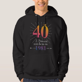 40:e födelsedagsgåva 40 år hoodie