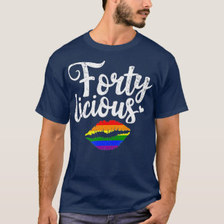 40:e födelsedagsgåva för Gay Lesbisk LGB Fortylici T Shirt