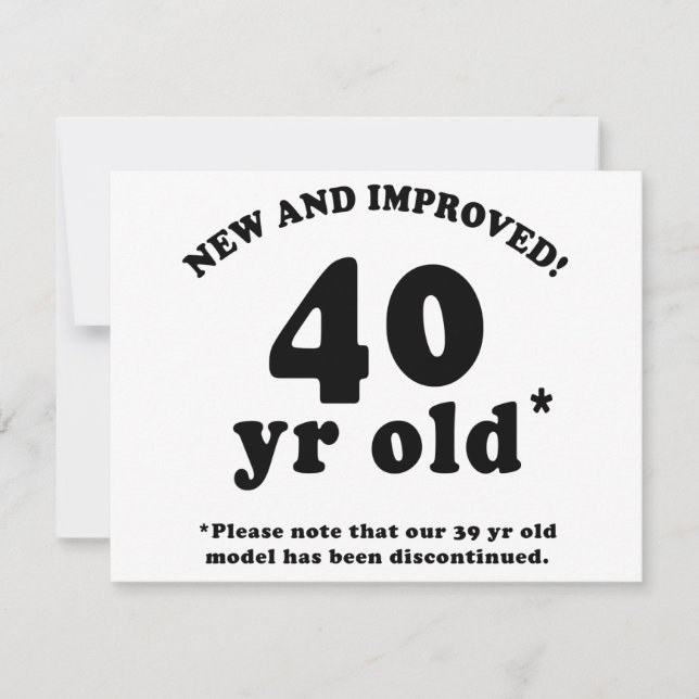 40:e födelsedagsgåva kort (Framsida)