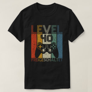 40:e födelsedagsgåva - Olåst videospelare på nivå T Shirt