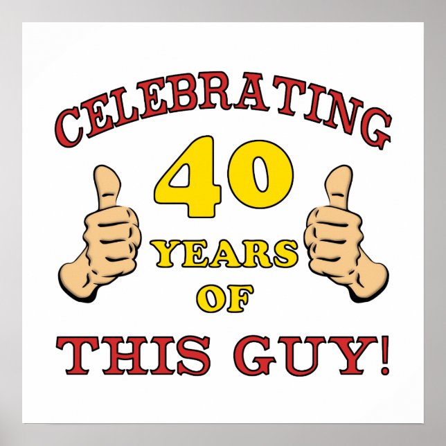 40:e födelsedagsgåva till honom poster (Framsidan)