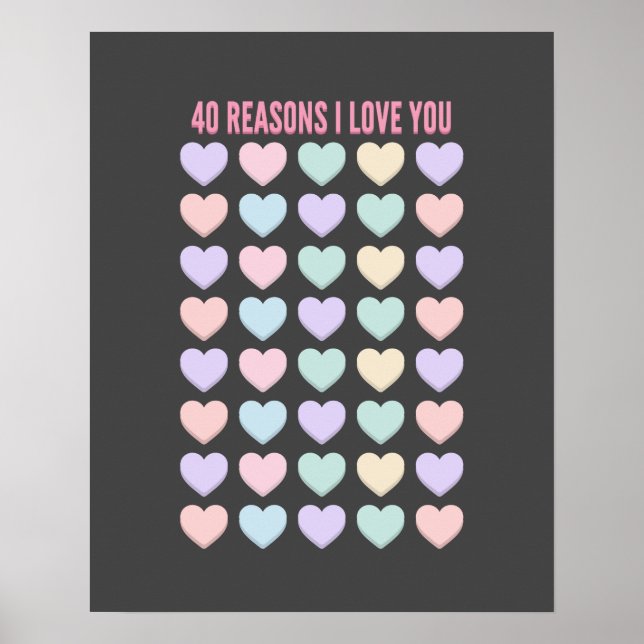 40:e födelsedagsgåvor - 40:e gåvor poster (Framsidan)