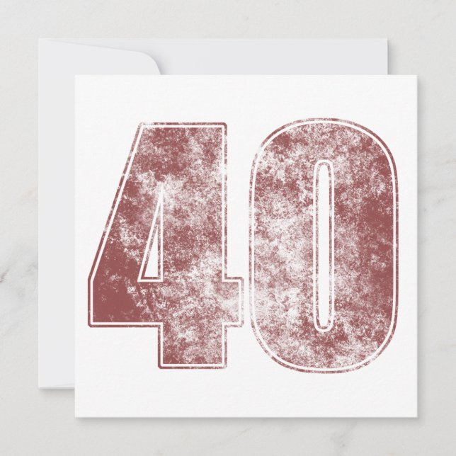 40:e födelsedagsgrunge kort (Framsida)