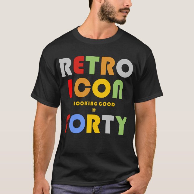 40:e födelsedagsikonen T-Shirt (Framsida)