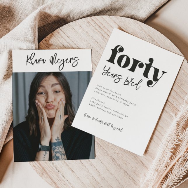40:e födelsedagsinbjudan | Foto 40:e födelsedagen Inbjudningar (Skapare uppladdad)