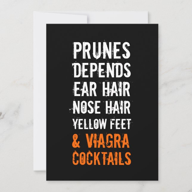 40:e födelsedagsinbjudan - Geezer Inbjudningar (Framsida)