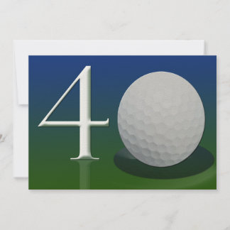 40:e födelsedagsinbjudan i Firande - golf Inbjudningar