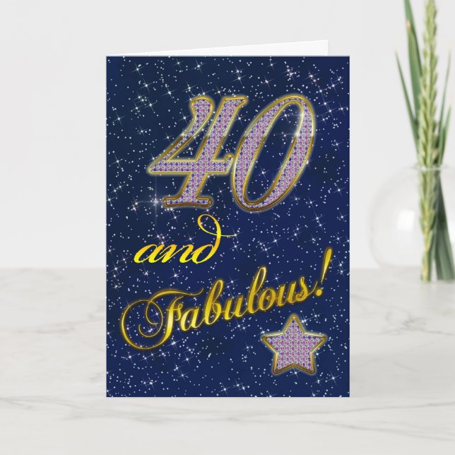 40:e födelsedagsinbjudan inbjudan (Framsida)