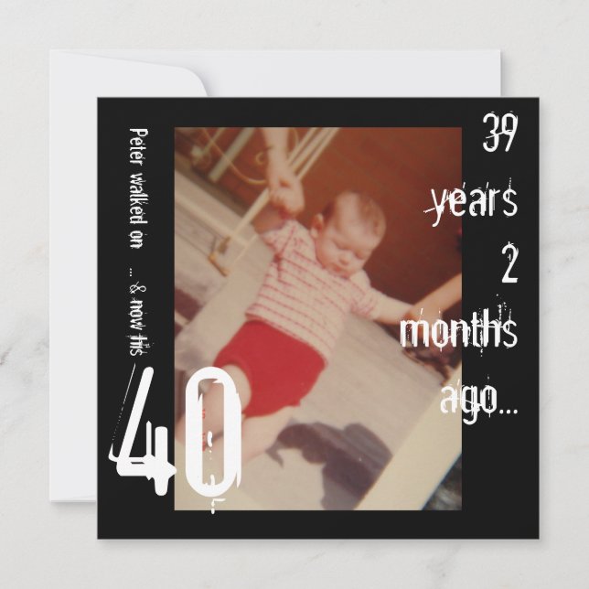 40:e födelsedagsinbjudan inbjudningar (Framsida)