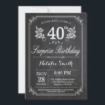 40:e födelsedagsinbjudan inbjudningar<br><div class="desc">Surfa 40:e födelsedagsinbjudan med Rustic Chalkboard Background och Blommigt Flower Mönster, Black and White. Vuxen födelsedag. Manliga Manar eller Kvinnor födelsedag. Barnpojke eller Dam Tonåring tonårsdagen Inbjudan. 13:e 15:e 16:e 18:e 20:e 30:e 40:e 60:e 70:e 80:e 90:e 100:e. Vilken ålder som helst. Om du vill göra ytterligare anpassningar klickar du...</div>