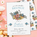 40:e födelsedagsinbjudan till Brunch Springtime Inbjudningar<br><div class="desc">Fira en milstolpe-födelsedag i Vår med den här vackra, söta brunchinbjudan till vårfödelsedag. Den här visuella inbjudan innehåller originalgrafik som fångar säsongens anda med dess lekande blommigt design. Den berömvärda bunny, söt Vår-daffodils och söta blåa fåglar tillför en unik beröring, skapar den här perfekten för en vår-picknickch, middagshusch eller April-födelsedagsfest!...</div>