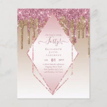 40:e födelsedagsinbjudan till HER Girly Glamor Gli