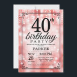 40:e födelsedagsinbjudan till Red Glitter Inbjudningar<br><div class="desc">40:e födelsedagsinbjudan med Red String Ljus med Red Glitter Background. Red Birthday. Vuxen Birthday. Manar eller Kvinnor Bday Inbjudan. 13:e 15:e 16:e 18:e 20:e 30:e 40:e 60:e 70:e 80:e 90:e 100:e, oavsett ålder. Om du vill göra ytterligare anpassningar klickar du på knappen "Anpassa" och användor verktyg som är utformat för...</div>