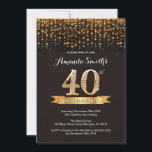 40:e födelsedagsinbjudan till Svart och Guld Glitt Inbjudningar<br><div class="desc">40:e födelsedagsinbjudan. Svarta och Guld Glitter. Vuxen Födelsedagsfest Inbjudan. Kvinnor eller Manar Bday Bash. Om du vill göra ytterligare anpassningar klickar du på knappen "Anpassa" och användor verktyg som är utformat för att ändra mallen.</div>