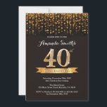 40:e födelsedagsinbjudan till Svart och Guld Glitt Inbjudningar<br><div class="desc">40:e födelsedagsinbjudan. Svarta och Guld Glitter. Vuxen Födelsedagsfest Inbjudan. Kvinnor eller Manar Bday Bash. Om du vill göra ytterligare anpassningar klickar du på knappen "Anpassa" och användor verktyg som är utformat för att ändra mallen.</div>