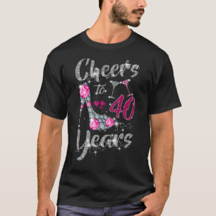 40:e födelsedagskalan till 40 år gammal Vin och hö T Shirt
