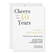 40:e födelsedagskalan till 40 års lägsta Party