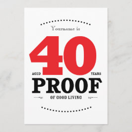 40:e födelsedagskalbaggar och hyror inbjudningar