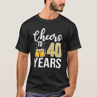 40:e födelsedagskalet till 40 år gammalt öl t shirt