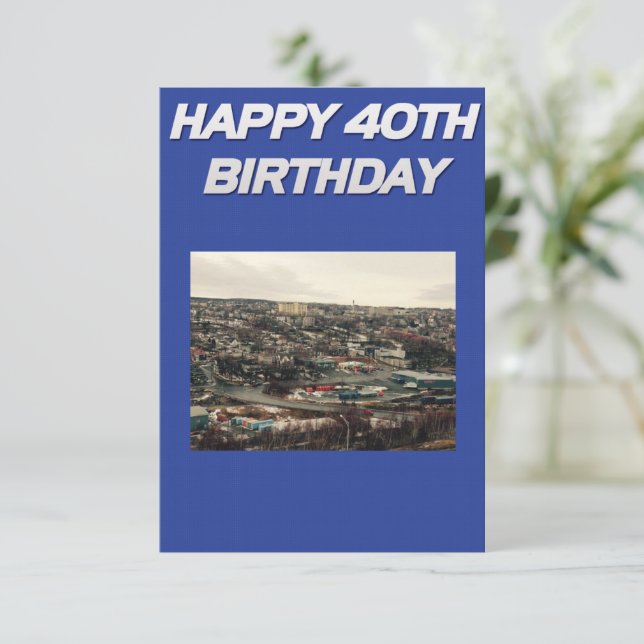40:e födelsedagskort (Stående Fram)