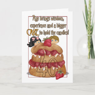 40:e födelsedagskortet - Humor - kummel Kort