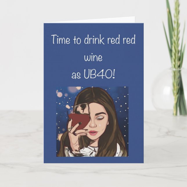 40:e födelsedagskortet kort (Framsida)