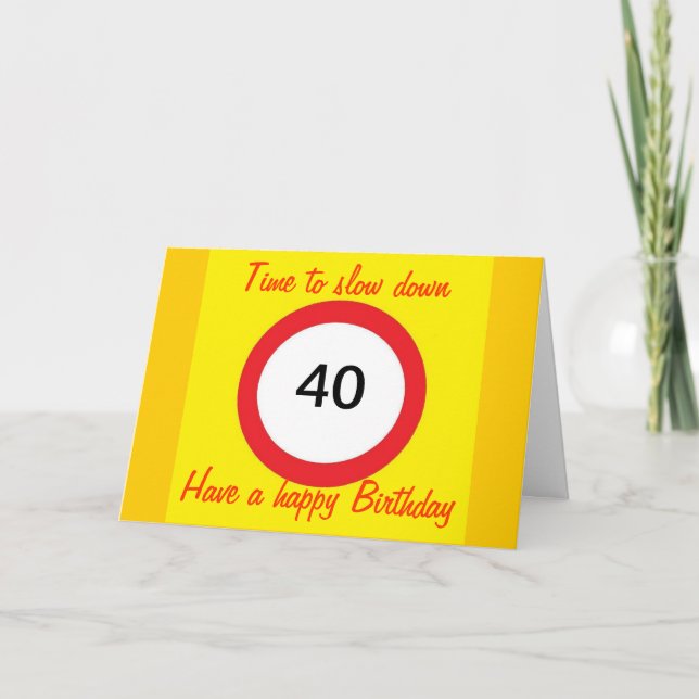 40:e födelsedagskortet kort (Framsida)