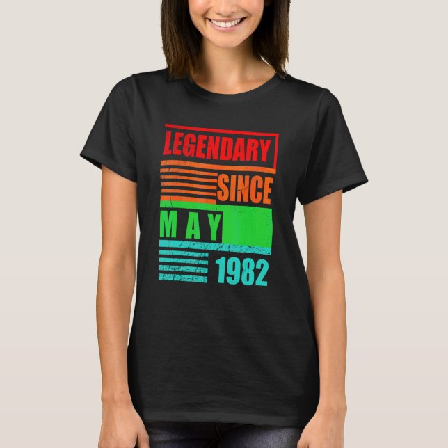 40:e födelsedagsleden sedan maj 1982 t shirt (Framsida)