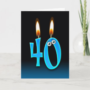 40:e födelsedagsljus kort