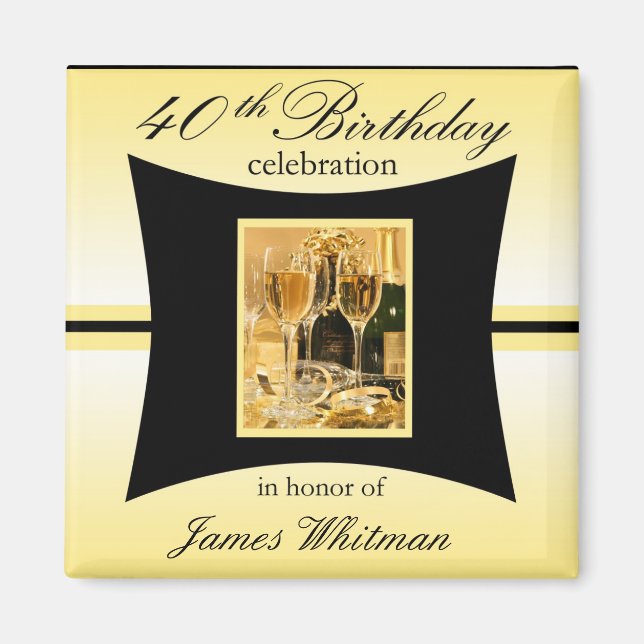 40:e födelsedagspartiets favoriter/Souvenier Magne Magnet (Framsidan)