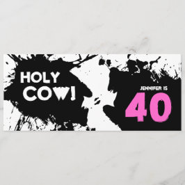 40:e födelsedagspartiets inbjudan - Heliga Cow!