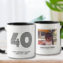 40:e födelsedagspartiets Vintage i Mugg