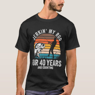 40:e födelsedagspresent till Fiskare i Manar Finny T Shirt