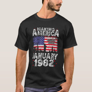 40:e födelsedagspresenten januari 1982 Amerikansk T Shirt