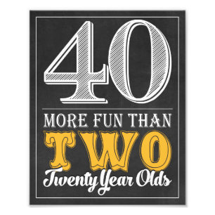 40:e födelsedagstecknet ・ Cheers och Öl 8 x 10 Skr Fototryck