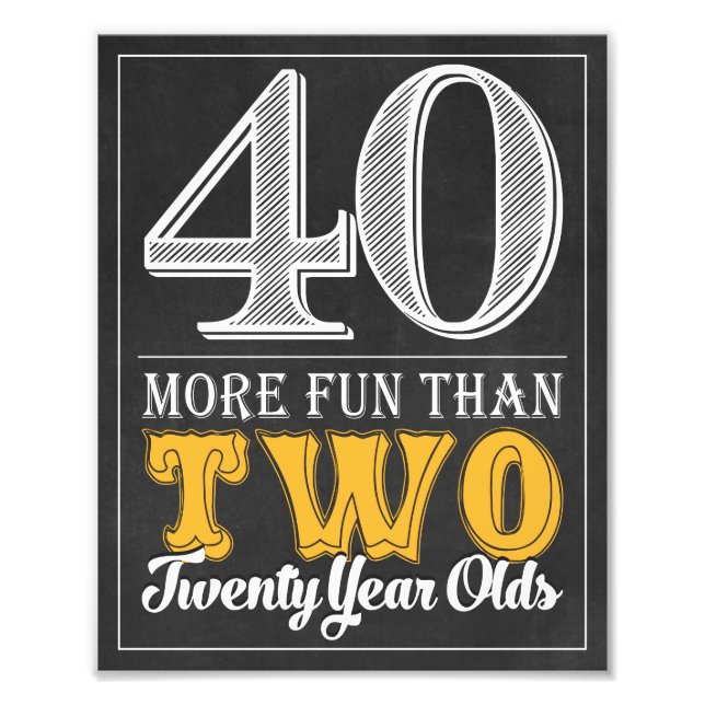 40:e födelsedagstecknet ・ Cheers och Öl 8 x 10 Skr Fototryck (Framsidan)