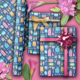 40:e födelsedagstidningen Blommigt Kakablegeringar Presentpapper