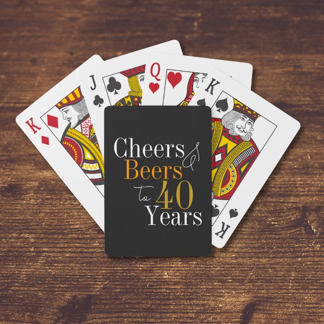 40:e födelsedagstjuren och Öl Black Guld Party Casinokort (Skapare uppladdad)