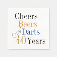 40:e födelsedagstjuren och Öl Darts Blue