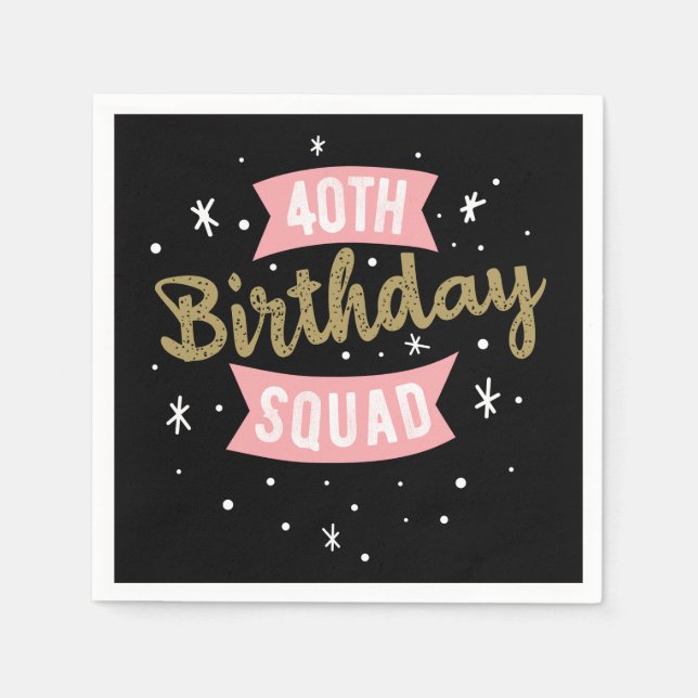40:e födelsedagstorget pappersservett (Framsidan)