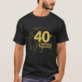 40:e födelsedagstorget Party 40 år gammal Gult Gul T Shirt