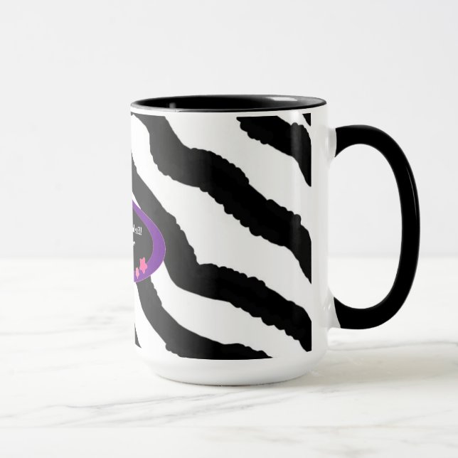 40:e födelsedagsutskriften Zebra Päls Mugg (Höger)
