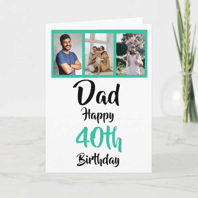 40:e fotosamlingskortet grattis på födelsedagen Pa Kort (Framsida)