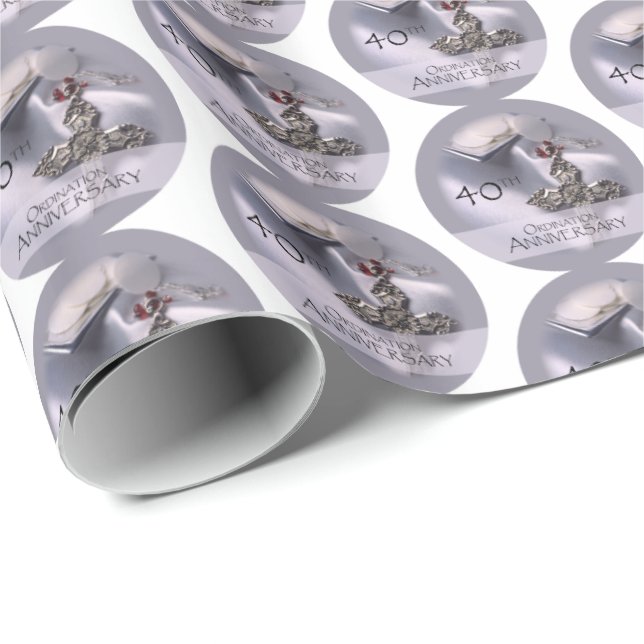 40:e Grattisen på beställning, värdar Presentpapper (Rullad Hörn)