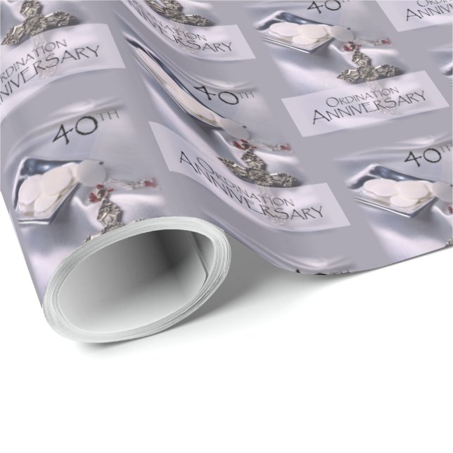 40:e Grattisen på beställning, värdar Presentpapper (Rullad Hörn)